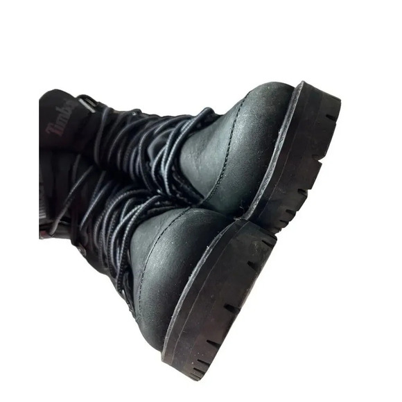 Timberland Courmayeur Valley Waterproof Leather Fabric Hiker Black Nubuck Sz 8.5 - Picture 7 of 11